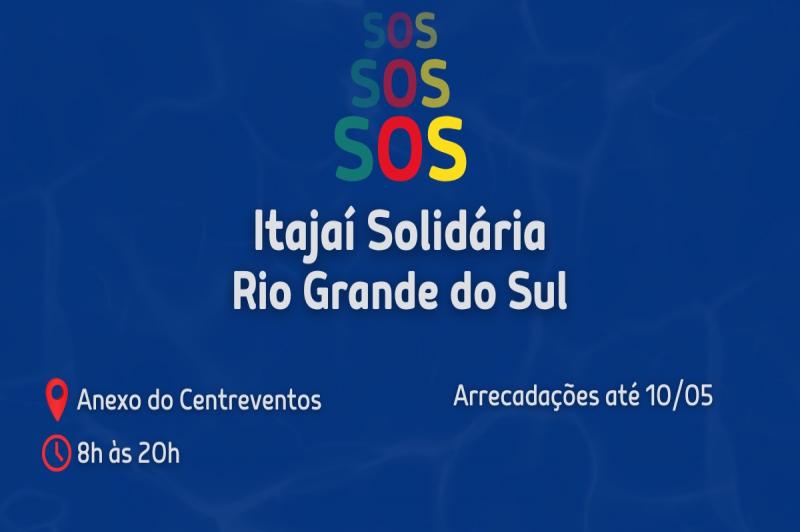 Campanha Itaja Solidria arrecada donativos em prol das famlias atingidas no Rio Grande do Sul