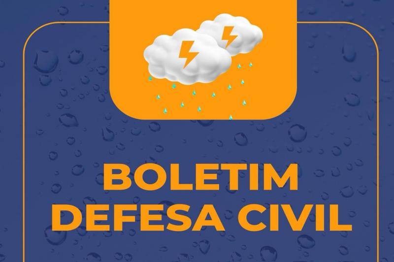 Defesa Civil alerta para a possibilidade de alagamentos neste domingo (19)